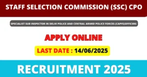 SSC CPO Recruitment 2025