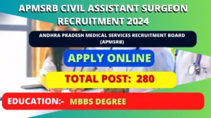 Civil Assistant Surgeon Vacancy 2024