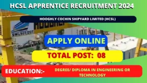 HCSL Apprentice Recruitment 2024
