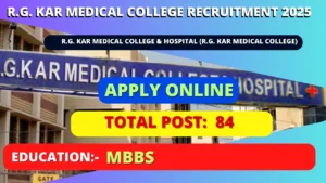 R.G. Kar Medical College Recruitment 2025