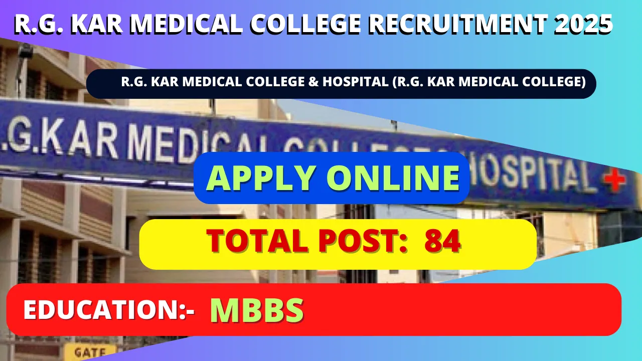 R.G. Kar Medical College Recruitment 2025