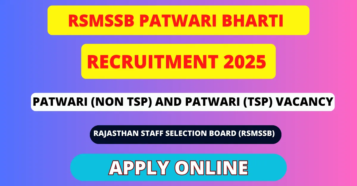 Rajasthan Staff Selection Board (RSMSSB)