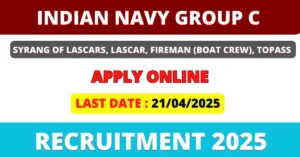 Indian Navy Group C Recruitment 2025