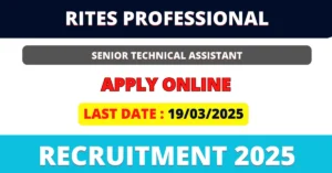 RITES Professional Recruitment 2025