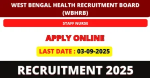WBHRB Staff Nurse Recruitment 2025