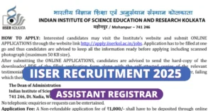 IISER Recruitment 2025
