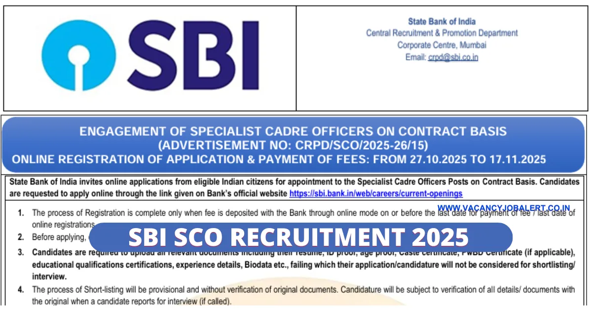 SBI SCO Recruitment 2025