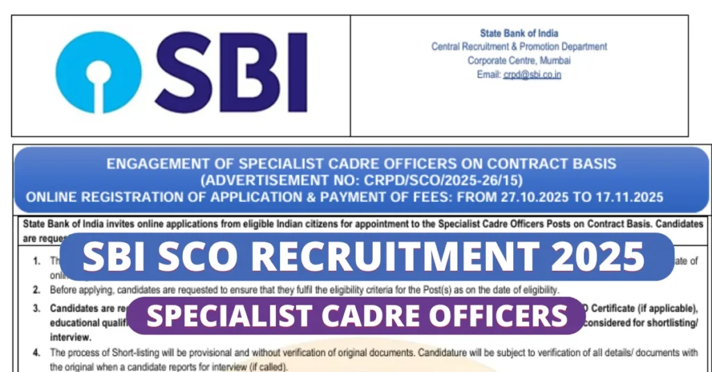SBI SCO Recruitment 2025
