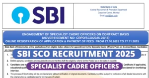 SBI SCO Recruitment 2025
