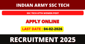 Indian Army SSC Tech Recruitment 2026