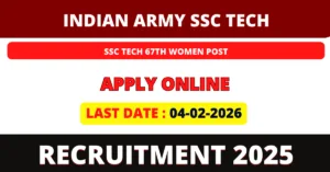 Indian Army SSC Tech Recruitment 2026