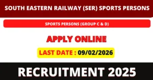 South Eastern Railway (SER) Sports Persons Recruitment 2026