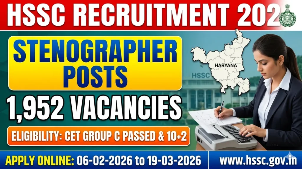 HSSC Stenographer Recruitment 2026