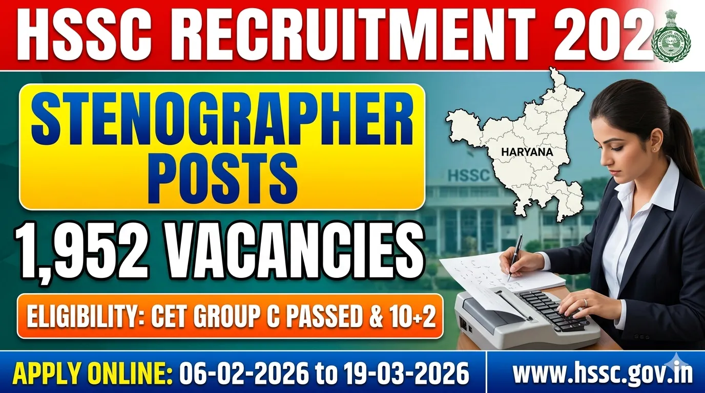 HSSC Stenographer Recruitment 2026